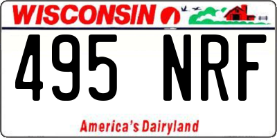 WI license plate 495NRF