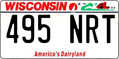 WI license plate 495NRT