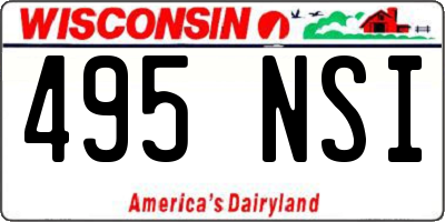 WI license plate 495NSI