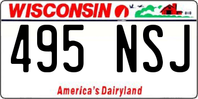 WI license plate 495NSJ