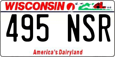 WI license plate 495NSR