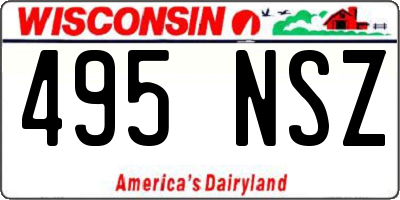 WI license plate 495NSZ