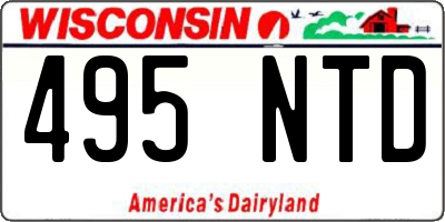 WI license plate 495NTD
