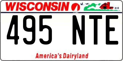 WI license plate 495NTE