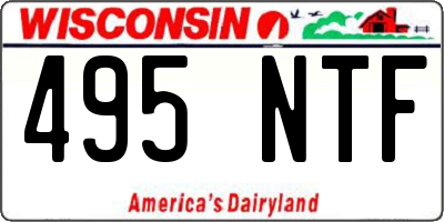 WI license plate 495NTF