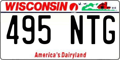 WI license plate 495NTG
