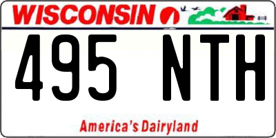 WI license plate 495NTH