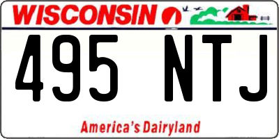 WI license plate 495NTJ