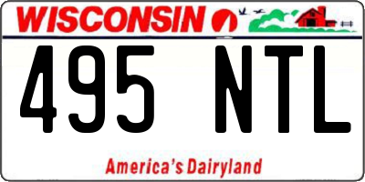 WI license plate 495NTL