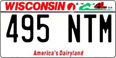 WI license plate 495NTM
