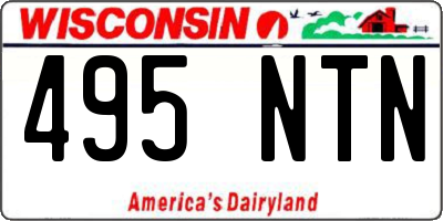 WI license plate 495NTN