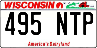 WI license plate 495NTP