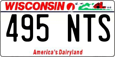 WI license plate 495NTS