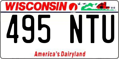 WI license plate 495NTU