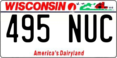 WI license plate 495NUC