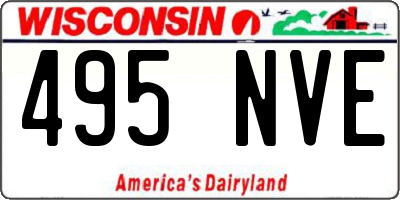 WI license plate 495NVE