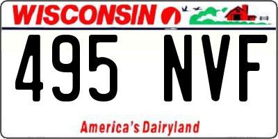 WI license plate 495NVF