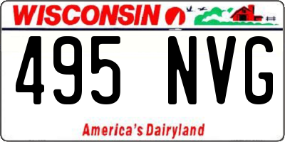 WI license plate 495NVG