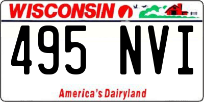 WI license plate 495NVI