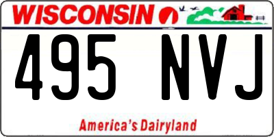 WI license plate 495NVJ