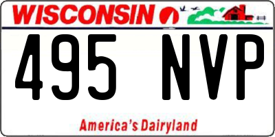 WI license plate 495NVP
