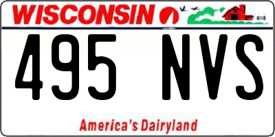 WI license plate 495NVS