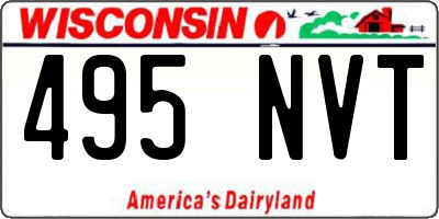 WI license plate 495NVT