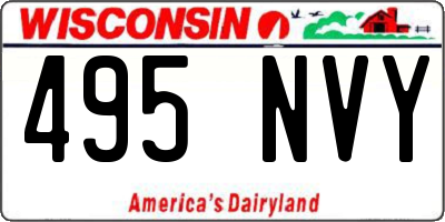 WI license plate 495NVY