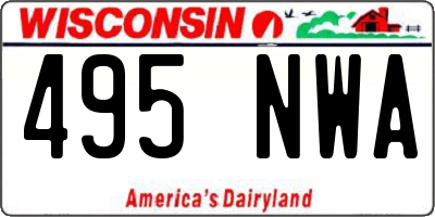 WI license plate 495NWA