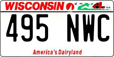 WI license plate 495NWC