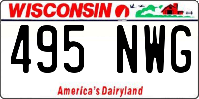 WI license plate 495NWG