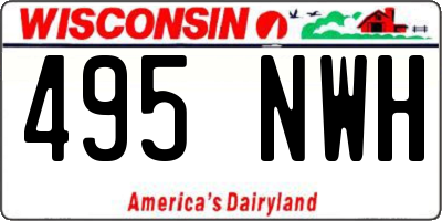 WI license plate 495NWH
