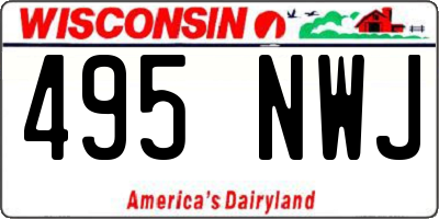 WI license plate 495NWJ