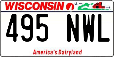 WI license plate 495NWL