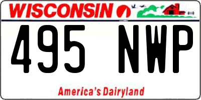 WI license plate 495NWP
