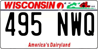 WI license plate 495NWQ