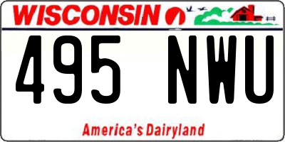 WI license plate 495NWU
