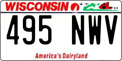 WI license plate 495NWV