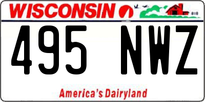 WI license plate 495NWZ