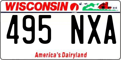 WI license plate 495NXA