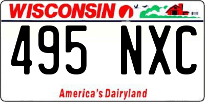 WI license plate 495NXC