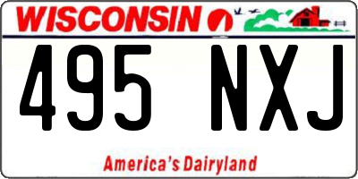 WI license plate 495NXJ
