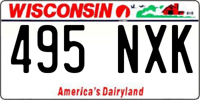 WI license plate 495NXK