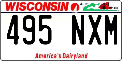 WI license plate 495NXM