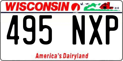 WI license plate 495NXP
