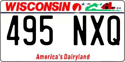 WI license plate 495NXQ