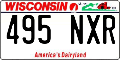 WI license plate 495NXR