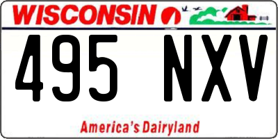 WI license plate 495NXV