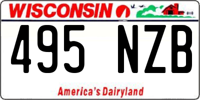 WI license plate 495NZB