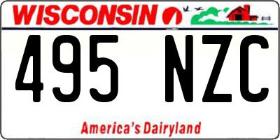 WI license plate 495NZC